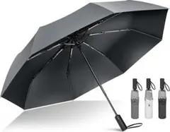 男女兼用 晴雨兼用折りたたみ傘 UV紫外線カット 反射テープ付 ワンタッチ開閉