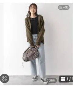 GLOBAL WORK ラメニット V ネック カーディガン