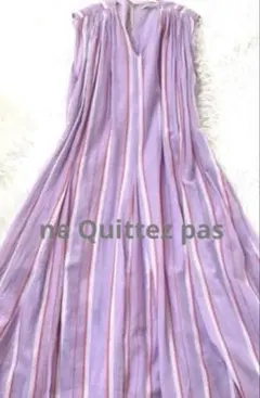 ne Quittez pas】レース ノースリーブロングワンピース ピンク M