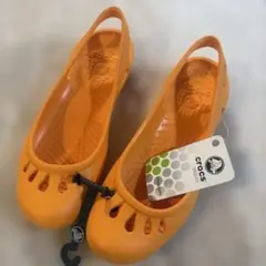 新品　未使用　希少　廃盤品　クロックス　crocs マリンディ オレンジ　w5のサムネイル