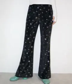 【musubore】velours leggings PT ベロアフレアパンツ