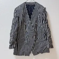 １点もの★ストライプ ジャケット　【フリー】　お出かけ　旅行　カジュアル　通勤