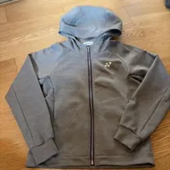 YONEX フルジップフード付きウェア S グレー