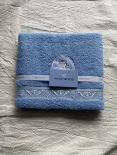 【新品未使用】WEDGWOOD 青色 刺繍 フェイスタオル
