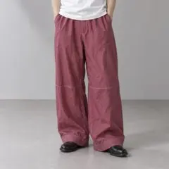 SAMURAI JAPAN US 古着 刺繍入り ワイドパンツ ピンク 極太XL