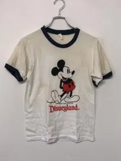 ヴィンテージ古着 Disneyland ミッキーマウス リンガー Tシャツ