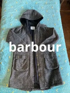 バブアー チェスターコート ツイード ヘリンボーン グレー