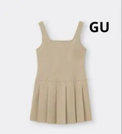 GU ローウエストプリーツジャンパードレス