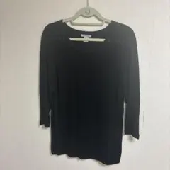 H&M ブラック ７分袖ニット L