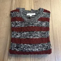 URBAN RESEARCH Mサイズ ニット・セーター 赤黒ストライプ