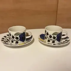定価18700円 アラビア パラティッシ ティーカップ・ソーサーセット 2客