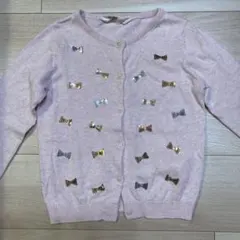 H&M リボン装飾 カーディガン 122/128