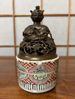 九谷焼 角福 香炉 羊 動物 福 陶器 焼き物 赤 鳥 - メルカリ