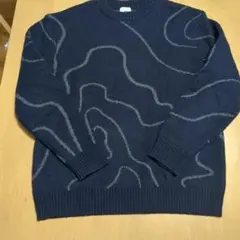 H&M ネイビー ニットセーター Mのサムネイル