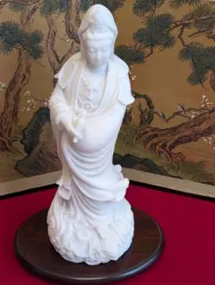 時代物 白磁高麗仏 仏像 高約34.5cm 仏教美術 唐物 徳化窯 z98913