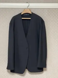 DRAWER ドゥロワー FALL2 スタンドカラーブラウス シャツ ブラウン