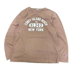 Champion ロゴプリント長袖Tシャツ　刺繍　古着　8BS1のサムネイル
