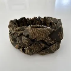 クロスターバンヘアバンド(編み込みタイプ)ペイズリー幾何学模様