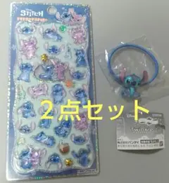 ディズニープチドロップステッカー スティッチ カミオジャパン ヘアゴム