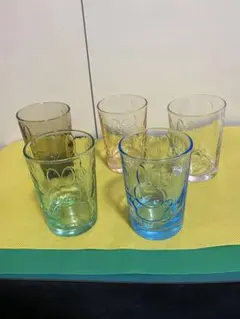 【未使用】ミッフィー　ガラス製グラス 5個セット