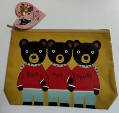 BON NOUNOURS クマのイラストポーチ 戸崎尚美