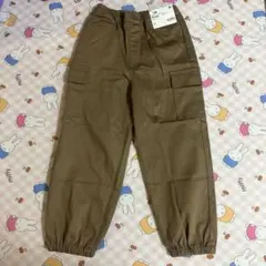 イオン　カーゴパンツ　ジョガーパンツ　ブラウン　130サイズ 長ズボン