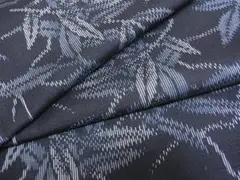 ♦︎きもの結♦︎紬　枝葉文　正絹　美品♦︎sa192