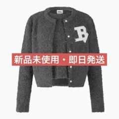 限定/新品Bibiy. B. KNIT CARDIGAN カーディガン トップス 未使用 Bibiy ビビィ ANGELIQUE KNIT 異素材ドッキング 袖リボン 長袖