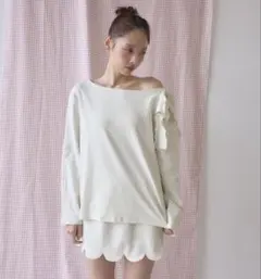 muguet spangle mini skirt White - メルカリ