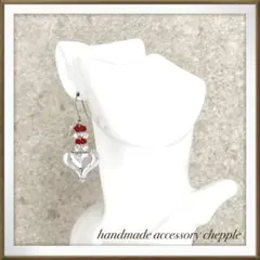 No.1626 ぷっくり可愛いハートのピアス　ハートのイヤリング　ハートピアス