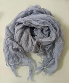 大判 ストール ライトブルー