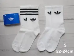＊新品＊ アディダス オリジナルス S ソックス ホワイト 2足のサムネイル