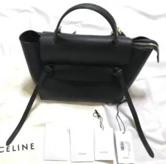 celine セリーヌ ベルトバッグ 黒 ショルダー