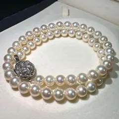 【テリ強✨】あこや 本真珠 パールネックレス 約40cm 6.5-7.0 28g