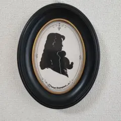ディズニーシルエットスタジオ　額縁　フォトフレーム　壁掛け　楕円　黒　軽量