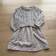 プティマイン ワンピース　花柄　110