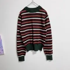 Heather KANGOL コラボ　トップス　ボーダー　ニット　セーター