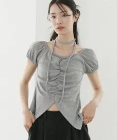 タイ付きフロントスリットカット TEE 573223のサムネイル