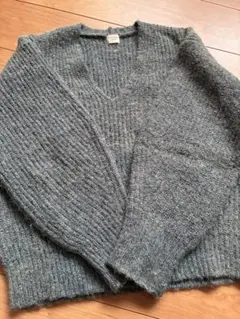 アーバンリサーチドアーズ　ブルーグリーン系Vネック ニット 長袖