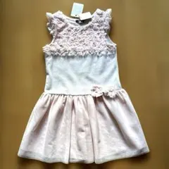 【新品タグ付き】HUSHUSH フリル付きドレス ピンク☆120