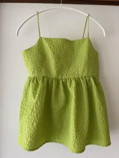 ライムグリーン ジャガードキャミソール
