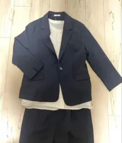 Honeys Sサイズセットアップスーツ ネイビー インナー付き