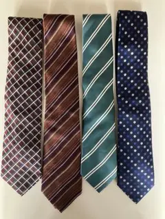 【週末価格】メンズネクタイ4本セット