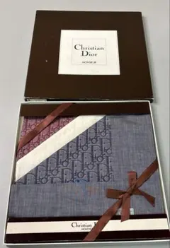 新品未使用箱付　Christian Dior　ディオール　メンズハンカチ3枚組