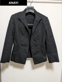 ANAYI ブラック テーラードジャケット 36
