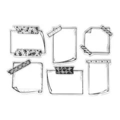 《2点で15%、3点で20％OFF》クリアスタンプ192：貼り紙