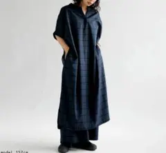 antiqua ✨格子柄チェック ワンピース、ワイドパンツ セットアップ