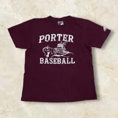 adidas PORTER BASEBALL ロゴ US古着 Tシャツ メンズL