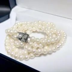 アコヤパール 超ロング 122㎝ ネックレス あこや7.9〜8.4㎜ O654 