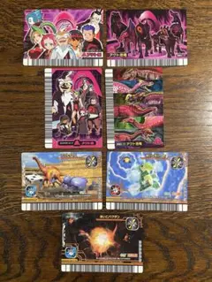 恐竜キング　アクト団キャラクターカード　 アクト恐竜　わざカード　7枚セット